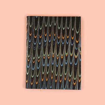 Abstract Marbled Notebook With Handmade Paper