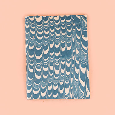 Abstract Marbled Notebook With Handmade Paper