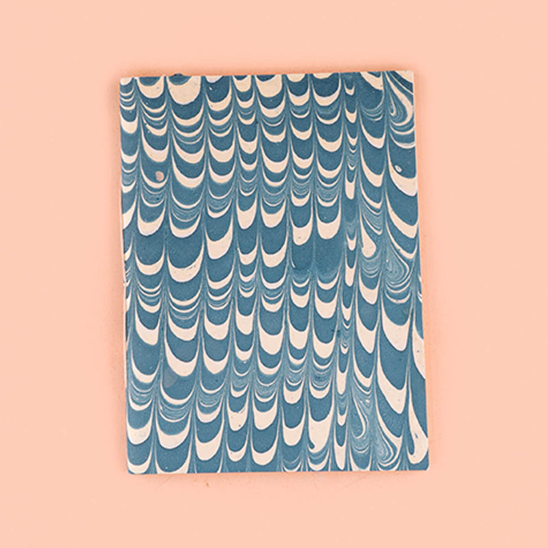 Abstract Marbled Notebook With Handmade Paper