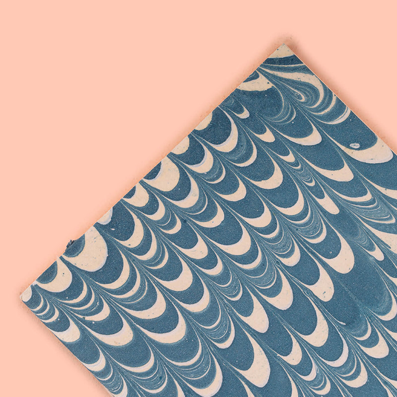 Abstract Marbled Notebook With Handmade Paper