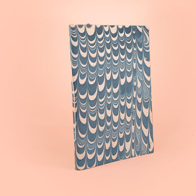 Abstract Marbled Notebook With Handmade Paper