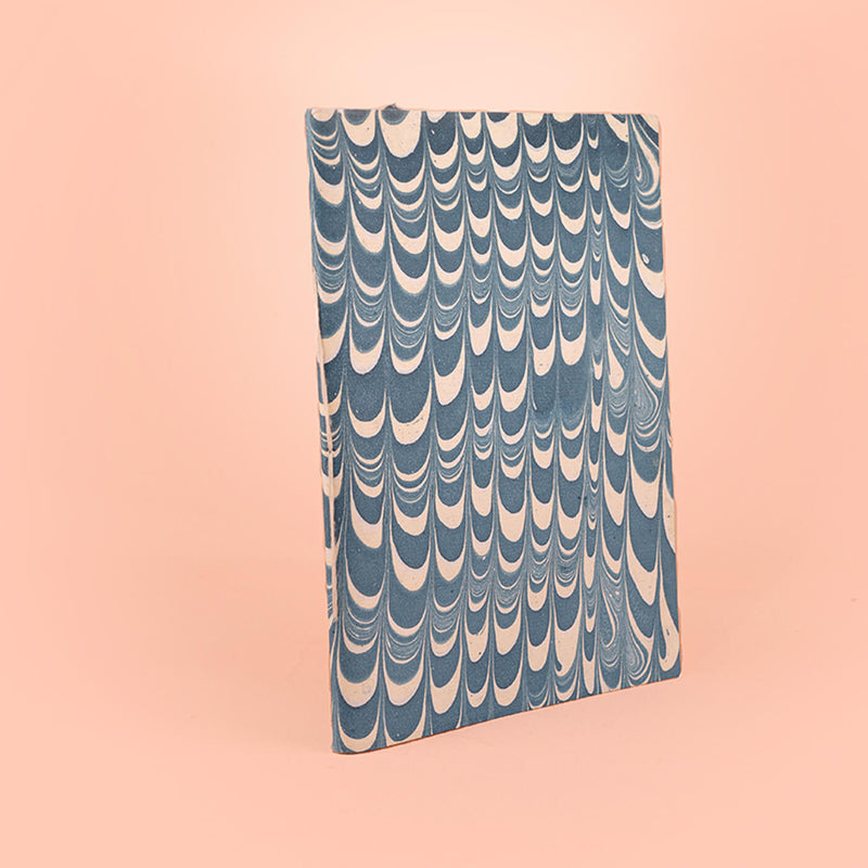 Abstract Marbled Notebook With Handmade Paper