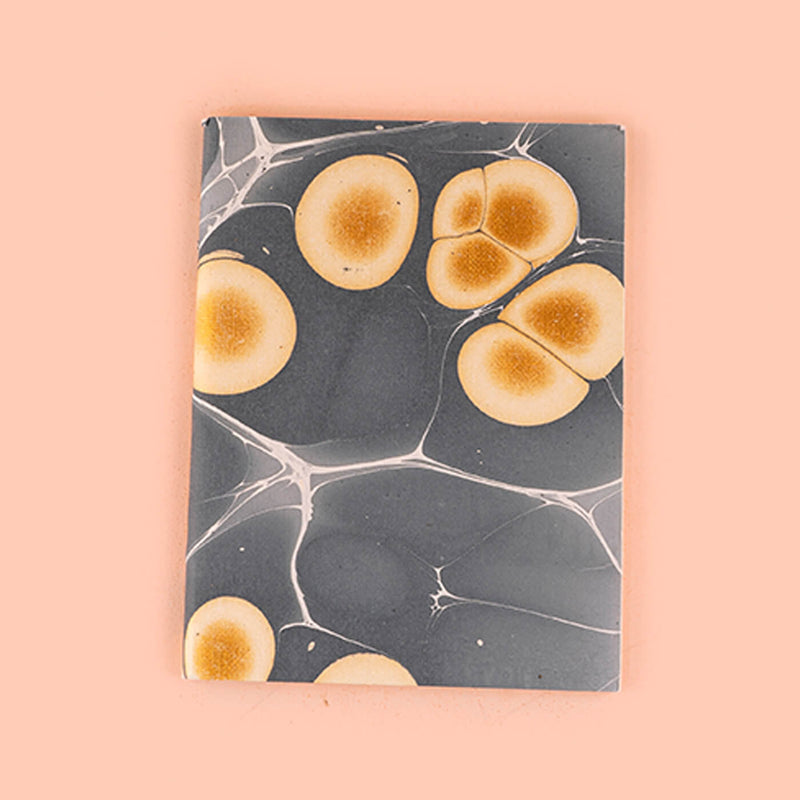 Abstract Marbled Notebook With Handmade Paper