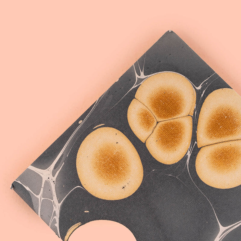 Abstract Marbled Notebook With Handmade Paper