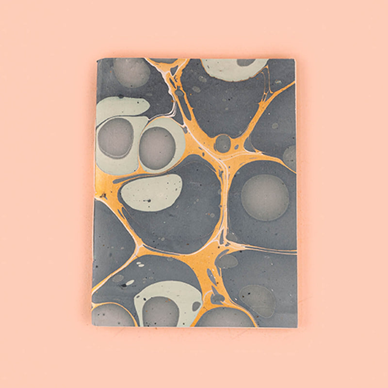 Abstract Marbled Notebook With Handmade Paper