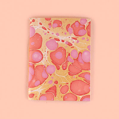 Marbled Abstract Notebook With Handmade Paper