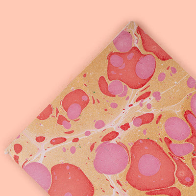 Marbled Abstract Notebook With Handmade Paper