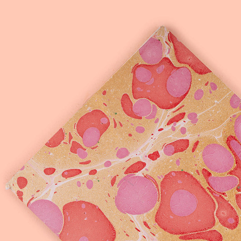 Marbled Abstract Notebook With Handmade Paper