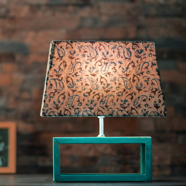 Handcrafted Ajrakh Fabric Lamp