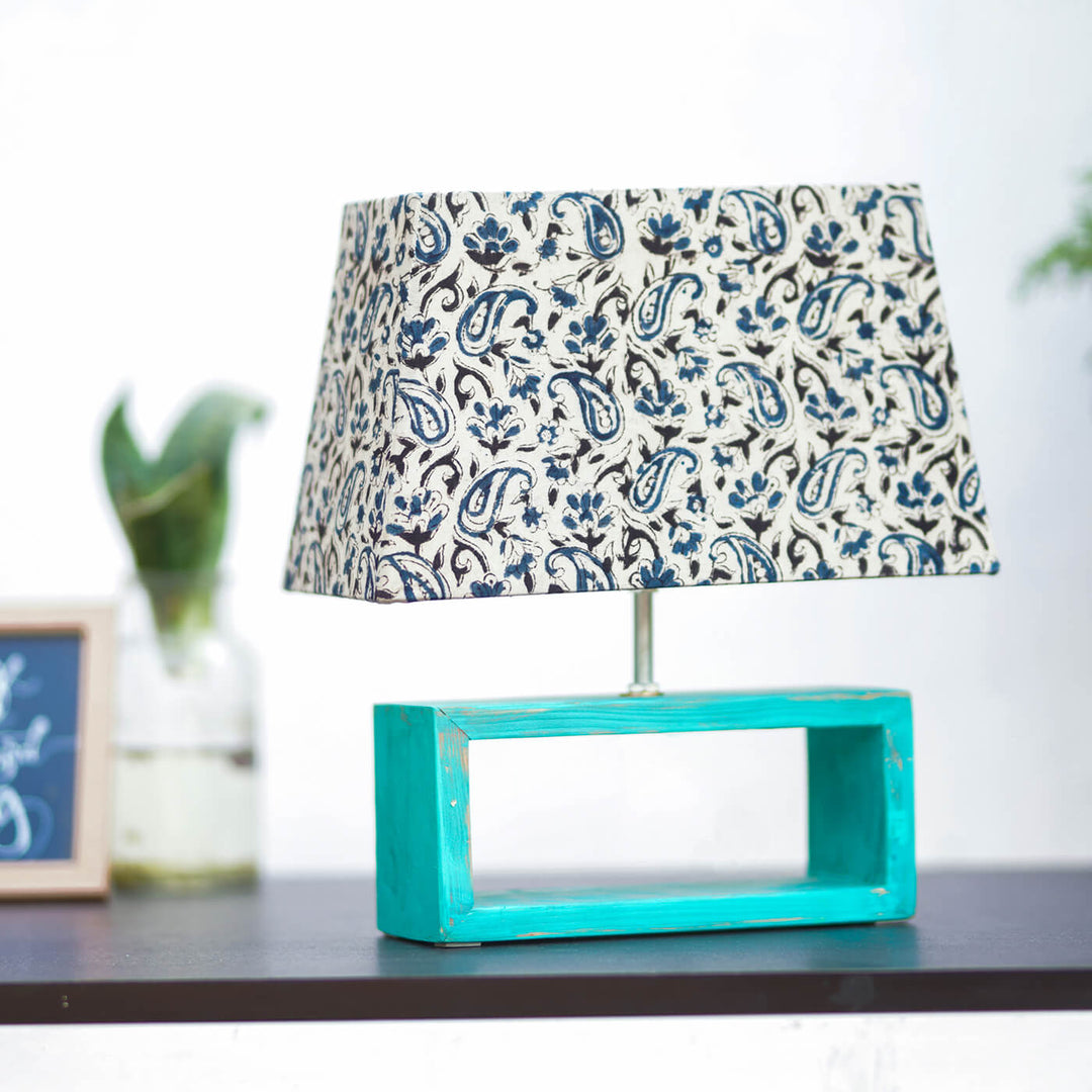 Handcrafted Ajrakh Fabric Lamp