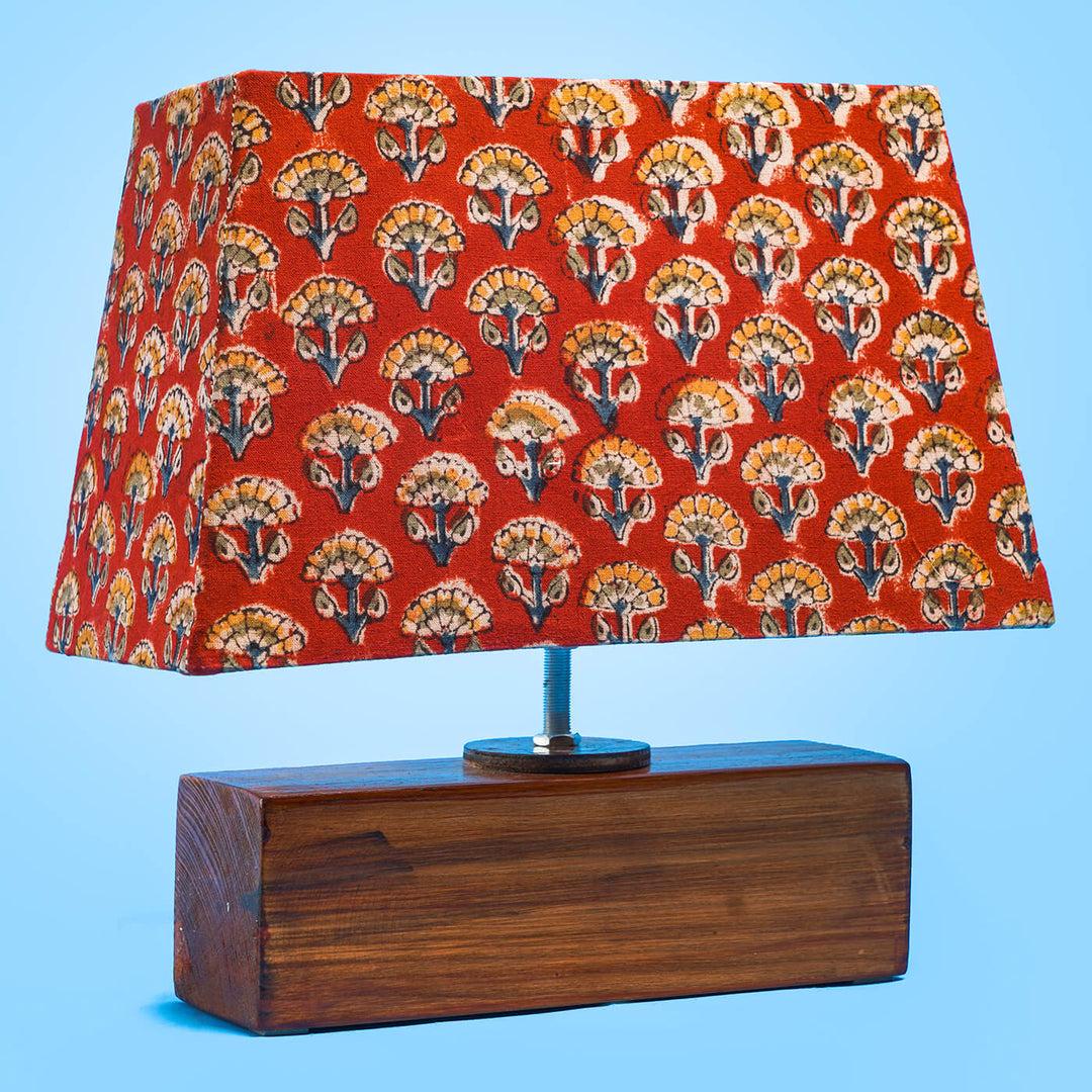 Handcrafted Ajrakh Fabric Lamp