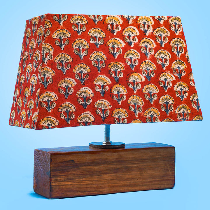 Handcrafted Ajrakh Fabric Lamp