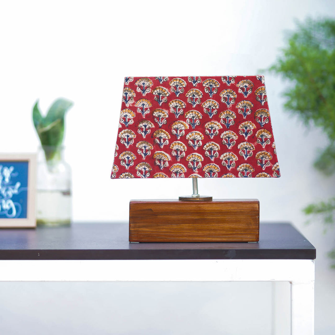 Handcrafted Ajrakh Fabric Lamp