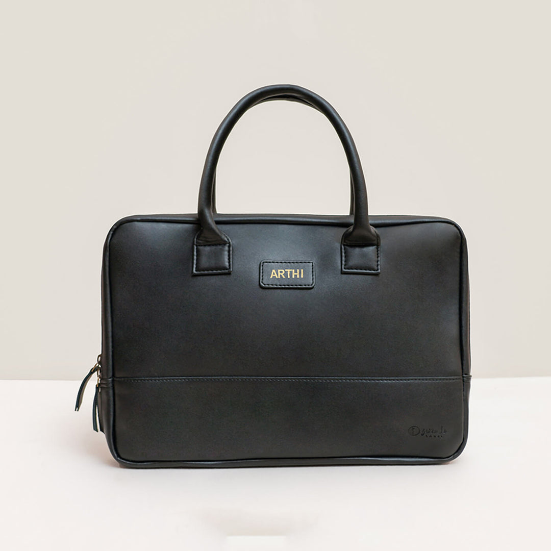 Buy Sleek Faux Leather Personalized Laptop Bag Online On Zwende