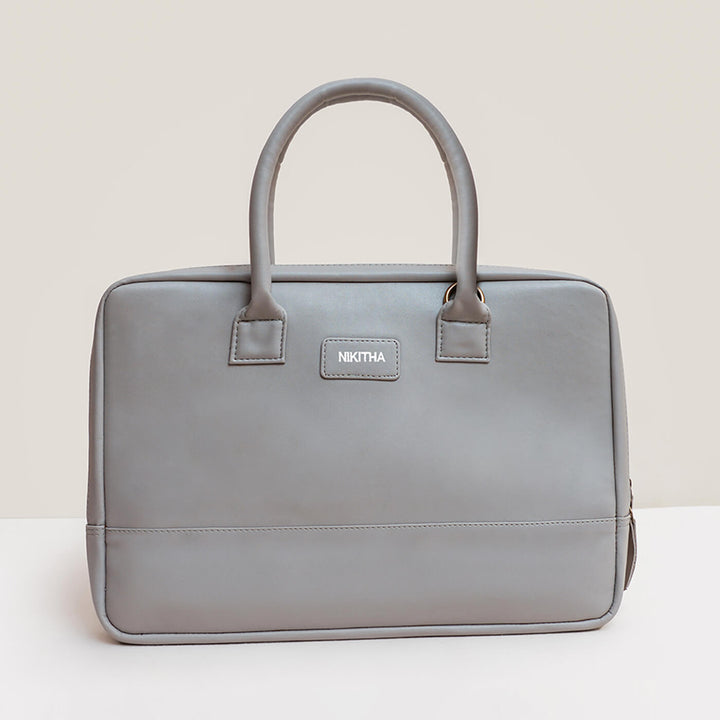 Sleek Faux Leather Personalized Laptop Bag