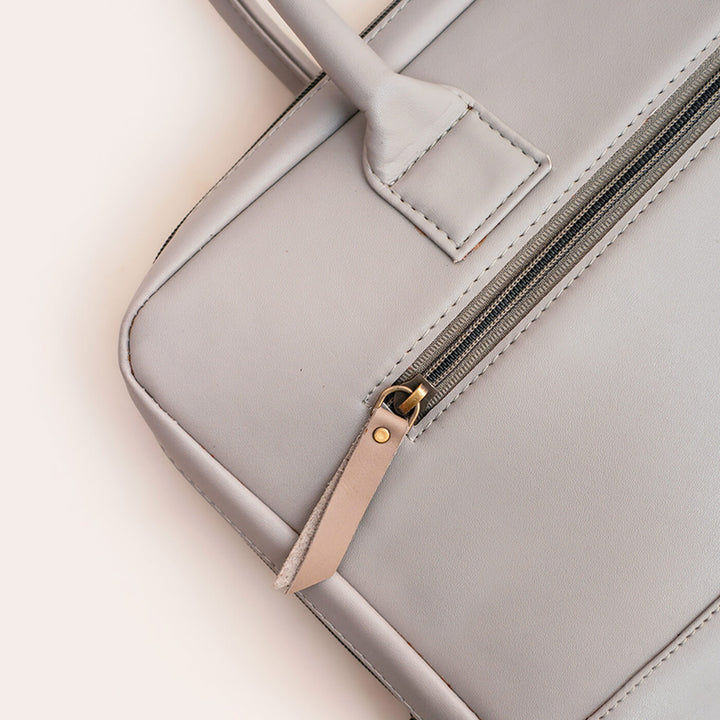 Sleek Faux Leather Personalized Laptop Bag