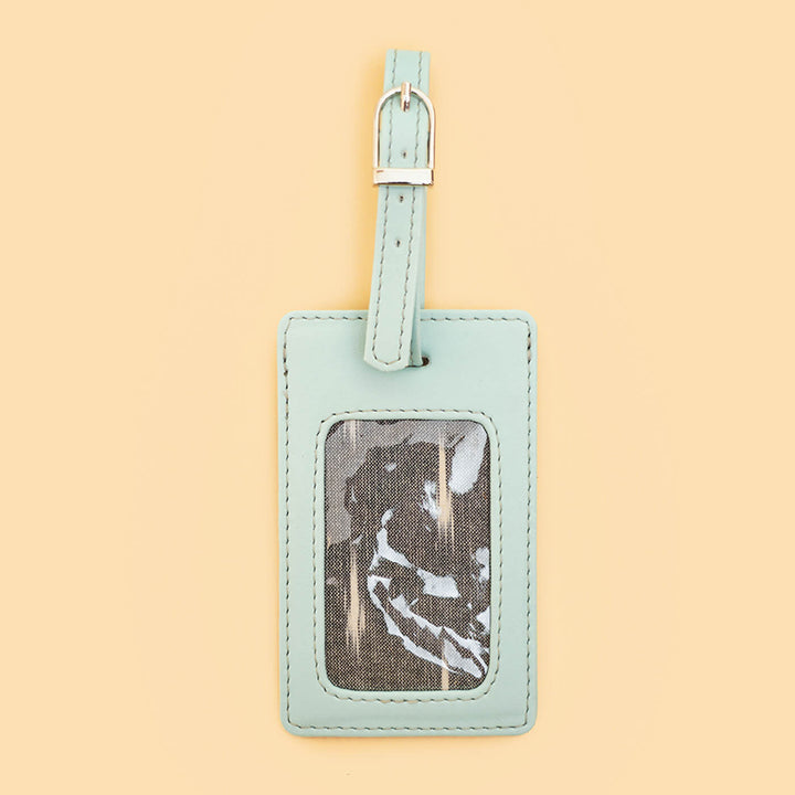 Faux Leather Luggage Tag