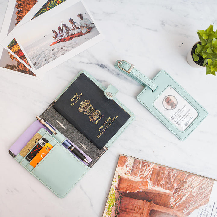 Passport Holder and Luggage Tag Combo