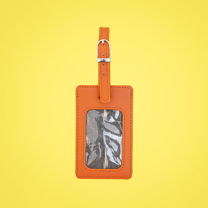 Faux Leather Luggage Tag