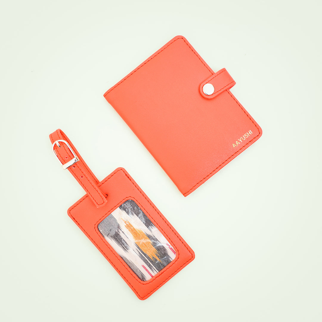 Passport Holder and Luggage Tag Combo