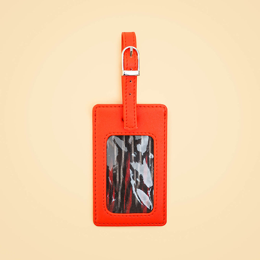 Faux Leather Luggage Tag