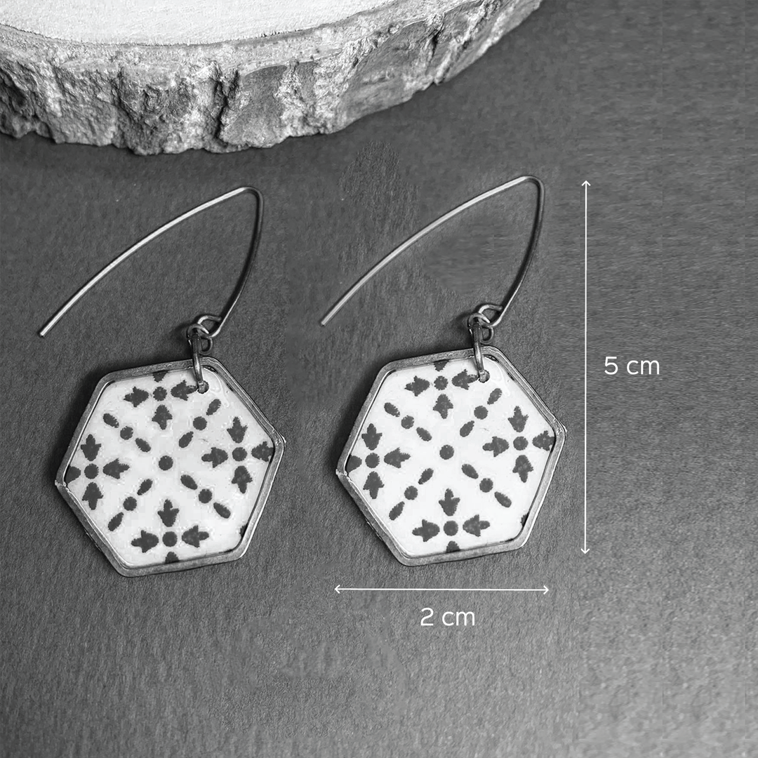 Handmade Clay Leona Drops Dangler Earrings