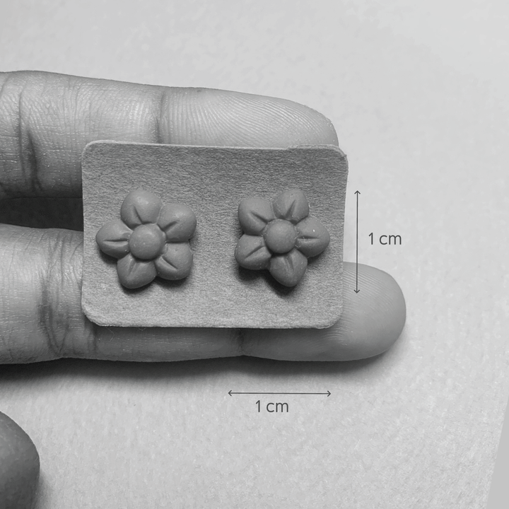 Handmade Clay Little Flower Stud Earrings