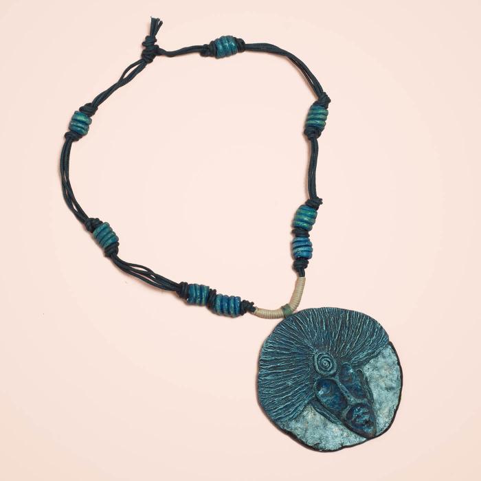 Papier-Mache Pendant - Blue Tree Man - Zwende