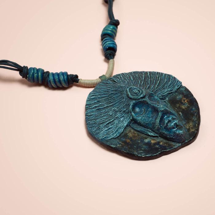 Papier-Mache Pendant - Blue Tree Man - Zwende