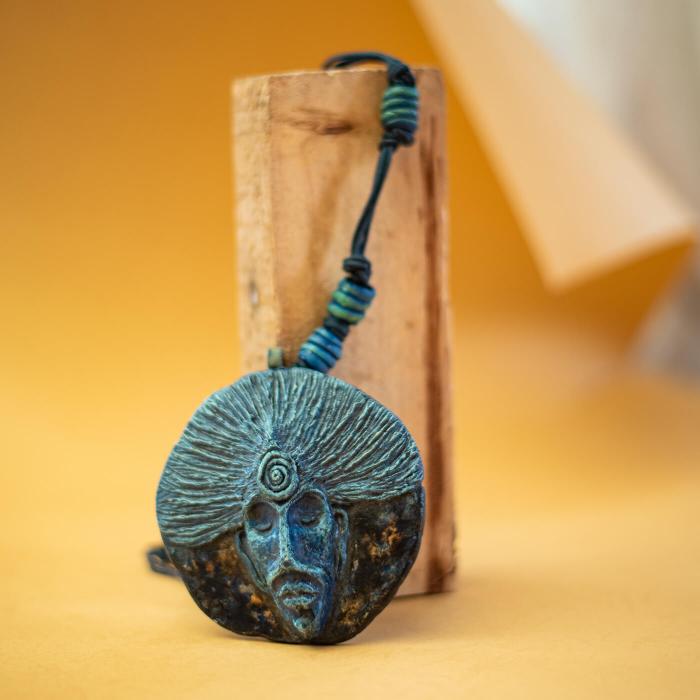 Papier-Mache Pendant - Blue Tree Man - Zwende