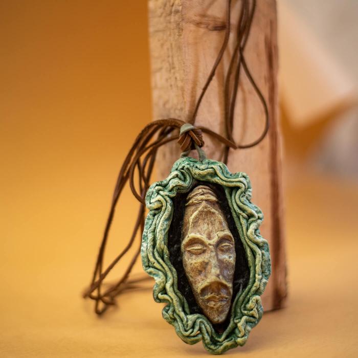 Papier-Mache Pendant - Forest Man
