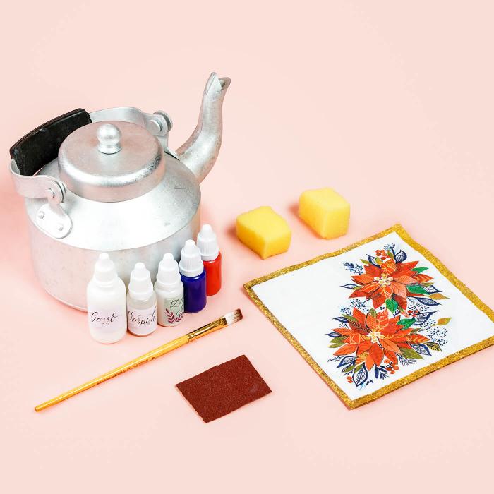Decoupage DIY Kit - Kettle