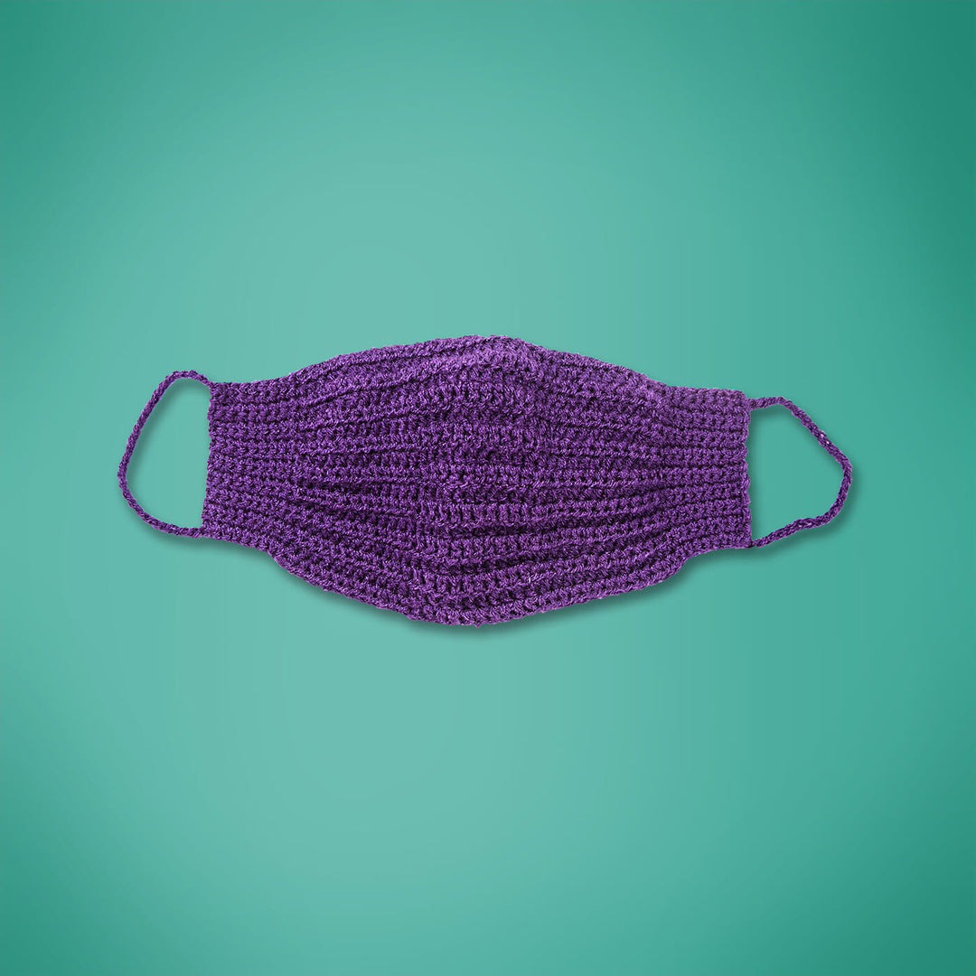 Purple Crochet Mask - Zwende