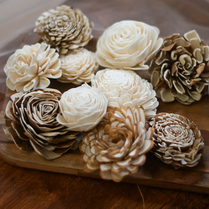 Sola Bark Floral Decor - Set of 10