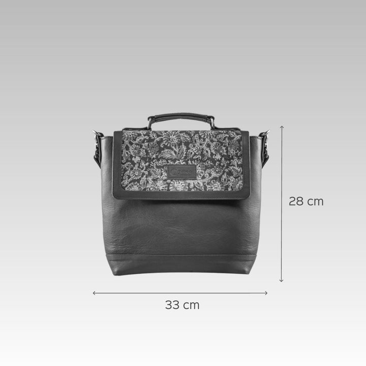 Kalamkari & Leather Sling Bag - Zwende