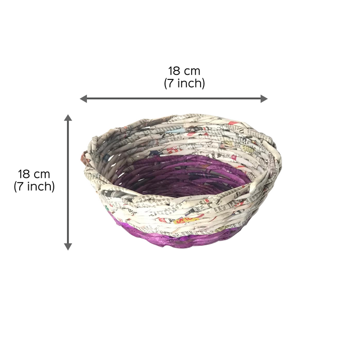 Handmade Upcycled Multipurpose Mini Bowl - Purple