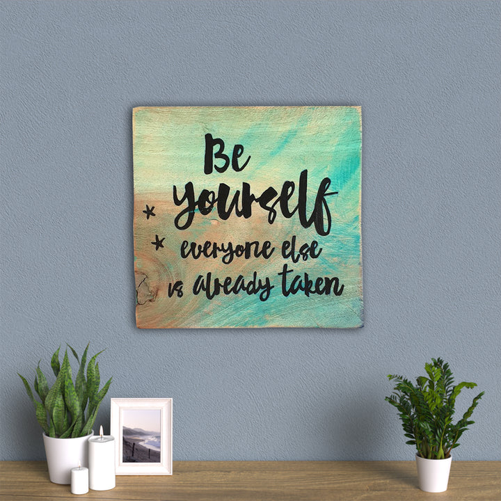 Inspirational Quote Hand-painted Wooden Wall Hanging