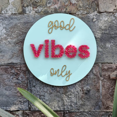 "Good Vibes Only" String Art