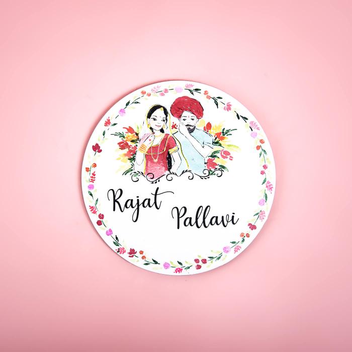 Round Hand-painted Character Nameboard