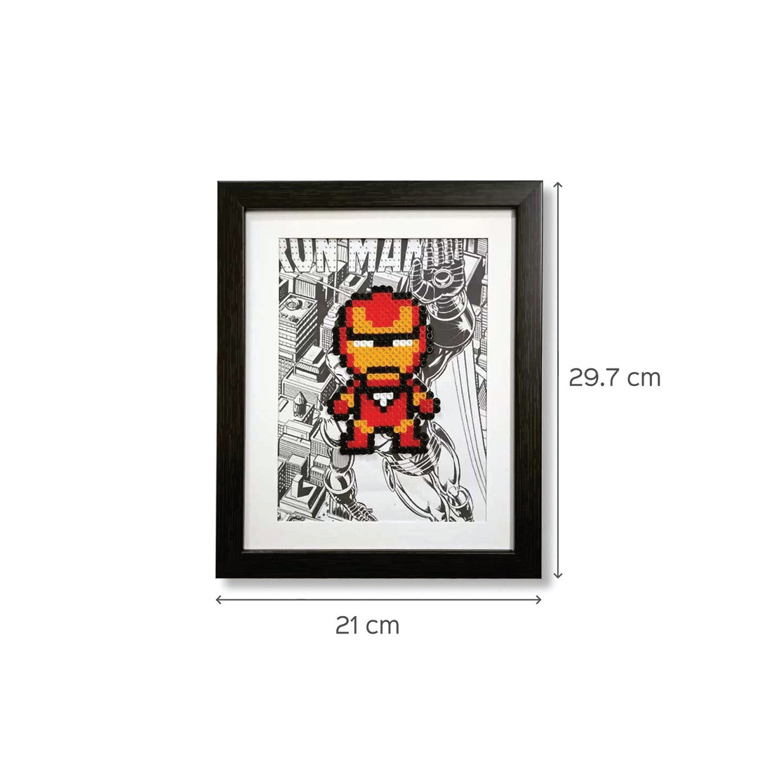 Iron Man Wall Frame with Perler Beads