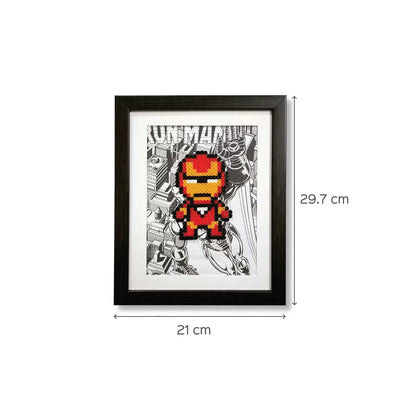 Iron Man Wall Frame with Perler Beads