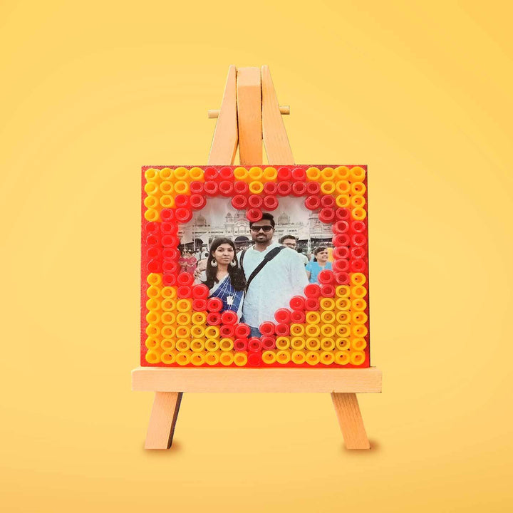 Love Frame Photo Stand with Perler Beads