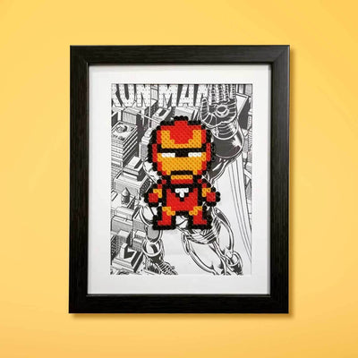 Iron Man Wall Frame with Perler Beads