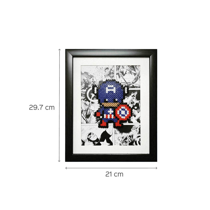 Captain America Wall Frame with Perler Beads