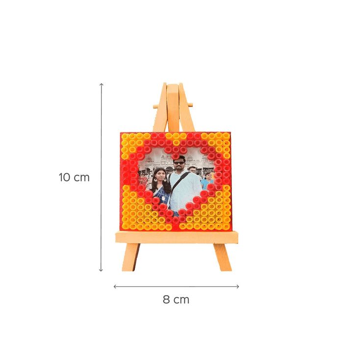 Love Frame Photo Stand with Perler Beads