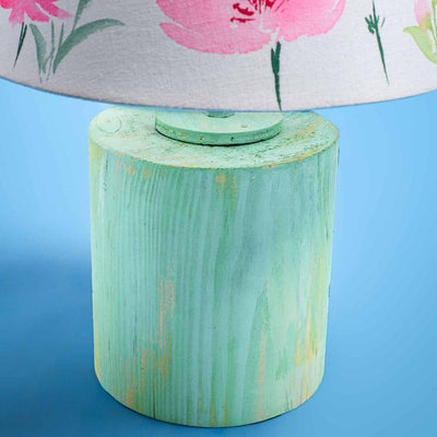 Handpainted Conical Tabletop Lamp