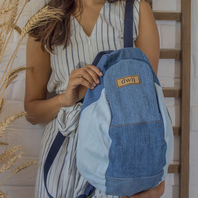 Upcycled Denim Convertible Tote