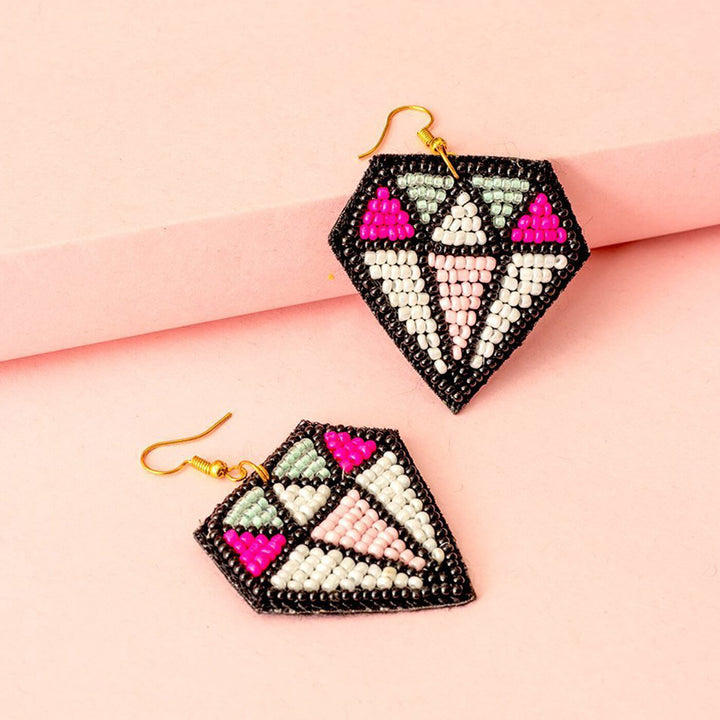 Hand Embroidered Diamond Cool Sequin Earrings