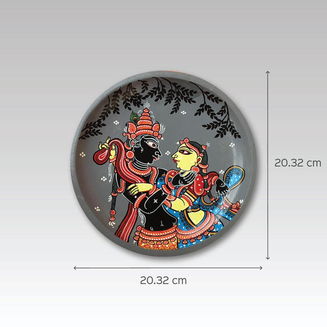 Handpainted Krishna Leela Wall Decor