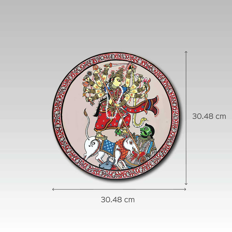 Handpainted Devi Durga on MDF